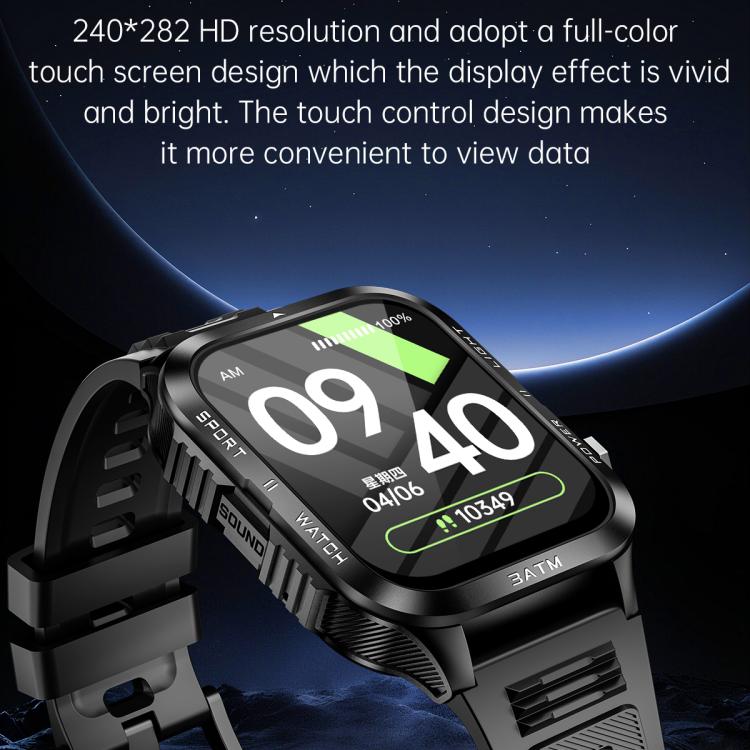KT89 1.96 inch Square Screen Bluetooth Sports Smart Watch