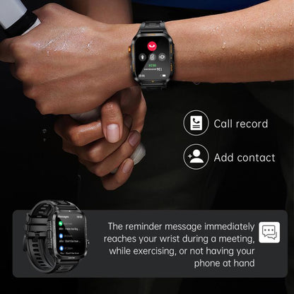 KT89 1.96 inch Square Screen Bluetooth Sports Smart Watch