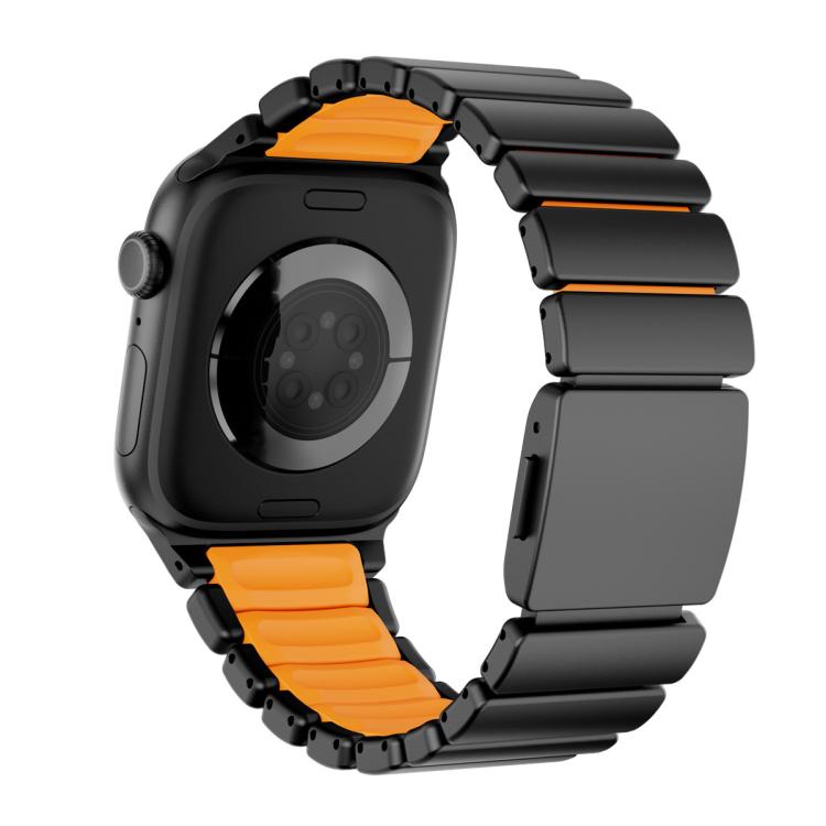 Magnetic Norman Buckle Integrated One-bead Stainless Steel Watch Band, For Apple Watch 46mm / 49mm / 45mm / 44mm