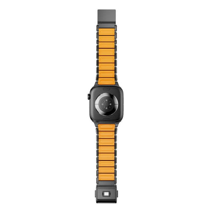Magnetic Norman Buckle Integrated One-bead Stainless Steel Watch Band, For Apple Watch 46mm / 49mm / 45mm / 44mm