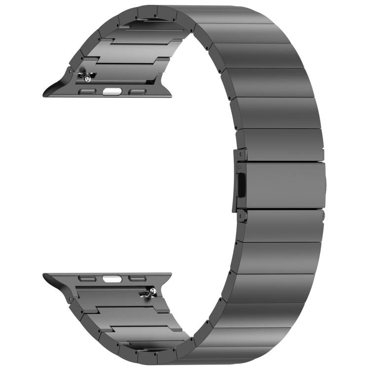 One-bead Quick-release Flat Buckle Titanium Alloy Watch Band, For Apple Watch 46mm / 49mm / 45mm / 44mm, For Apple Watch 42mm / 41mm / 40mm / 38mm