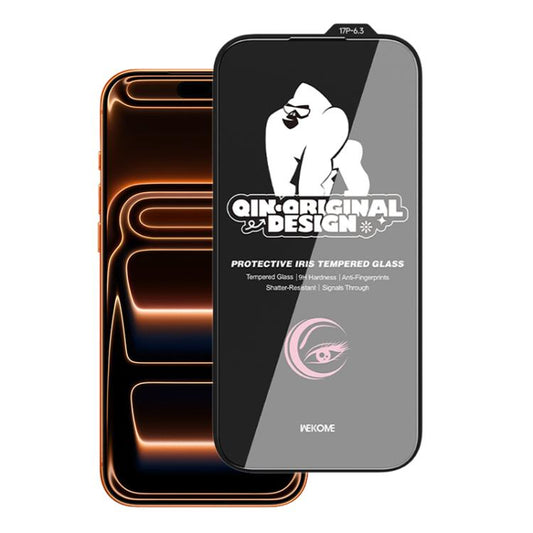 WK WTP-130 Qin-Original Design 9D Curved Anti-lridescence Eye-Caring HD Tempered Glass Film, For iPhone 18 Pro / 17 Pro, For iPhone 18 Pro Max / 17 Pro Max, For iPhone 17 / 16 Pro, For iPhone Air