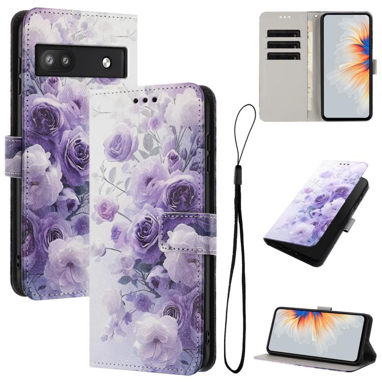 Color Drawing Pattern Leather Phone Case, For Google Pixel 6a