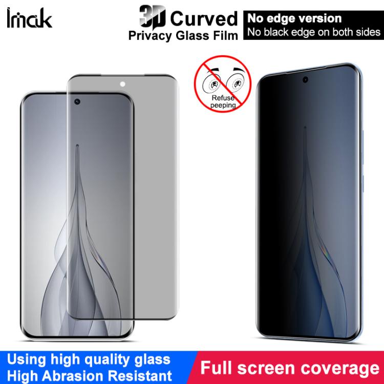 imak No Edge Version 3D Curved Privacy Full Screen Tempered Glass Film, For Tecno Spark Slim / KM7k