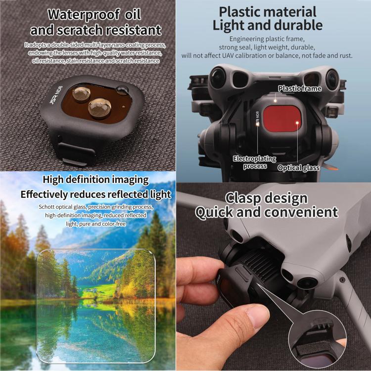 For DJI Mini 5 Pro JSR CB Series Clip-on Drone Camera Lens Filter