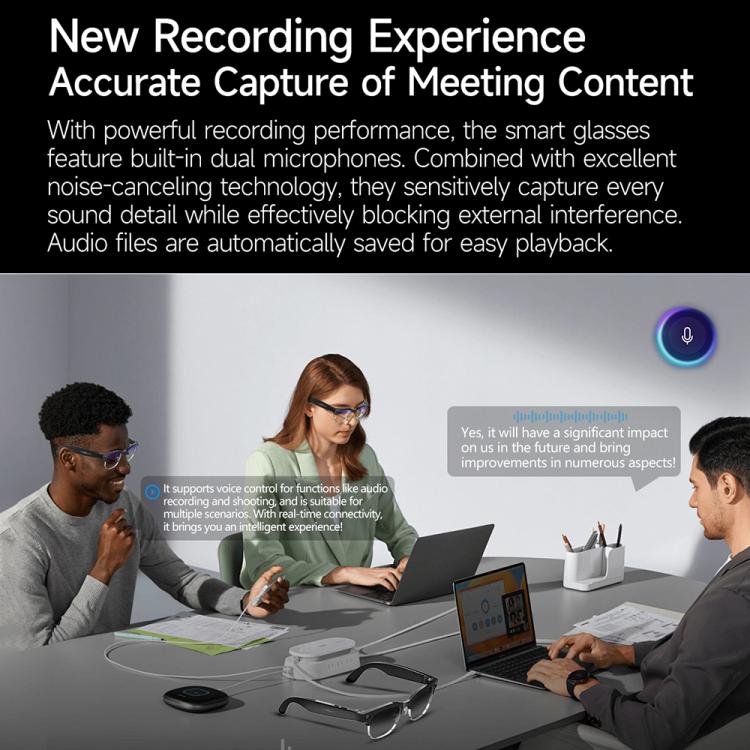 W630 800W WiFi4 AI Photo Recognition Smart Translation Bluetooth Call Glasses