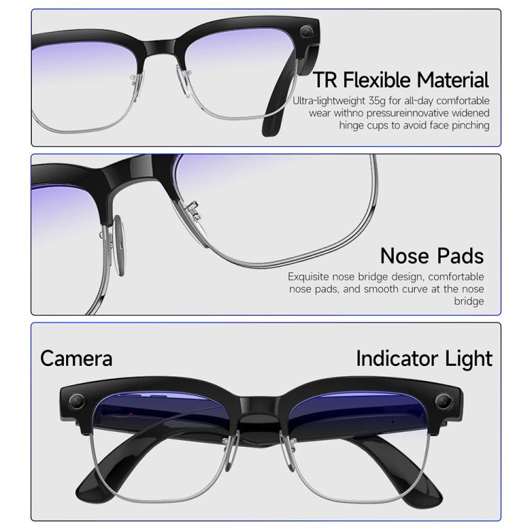 W630 800W WiFi4 AI Photo Recognition Smart Translation Bluetooth Call Glasses