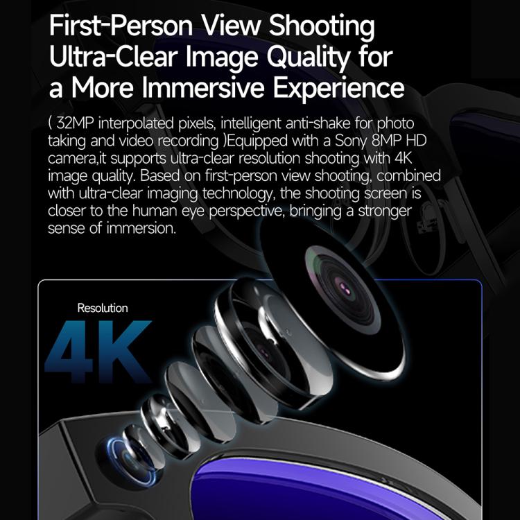 W630 800W WiFi4 AI Photo Recognition Smart Translation Bluetooth Call Glasses