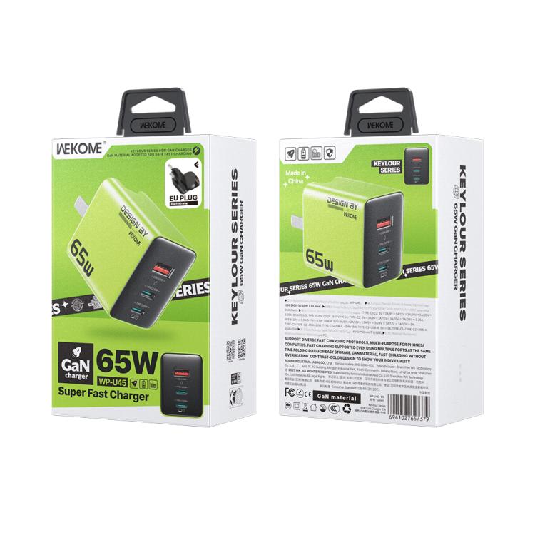 WK WP-U45 Keylour 65W Type-Cx2, USB GaN Charger