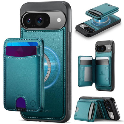 JEEHOOD J10 Flip Card Bag MagSafe Split RFID Leather Phone Case, For Google Pixel 11 Pro XL, For Google Pixel 11 / 11 Pro, For Google Pixel 10a, For Google Pixel 10 Pro XL, For Google Pixel 10 / 10 Pro, For Google Pixel 9a, For Google Pixel 9 Pro XL   ...