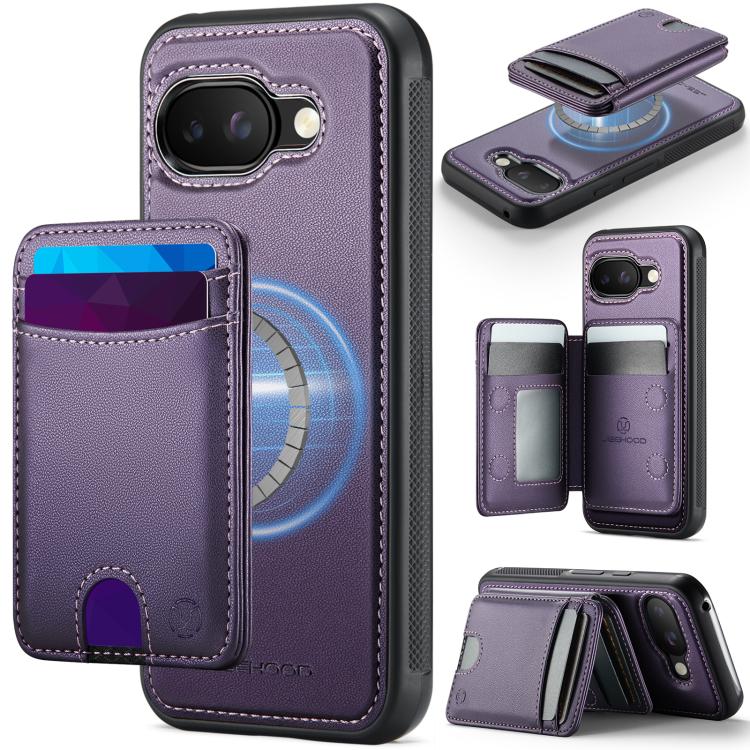 JEEHOOD J10 Flip Card Bag MagSafe Split RFID Leather Phone Case, For Google Pixel 11 Pro XL, For Google Pixel 11 / 11 Pro, For Google Pixel 10a, For Google Pixel 10 Pro XL, For Google Pixel 10 / 10 Pro, For Google Pixel 9a, For Google Pixel 9 Pro XL   ...