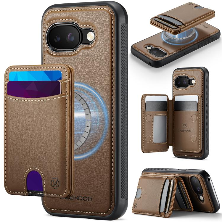 JEEHOOD J10 Flip Card Bag MagSafe Split RFID Leather Phone Case, For Google Pixel 11 Pro XL, For Google Pixel 11 / 11 Pro, For Google Pixel 10a, For Google Pixel 10 Pro XL, For Google Pixel 10 / 10 Pro, For Google Pixel 9a, For Google Pixel 9 Pro XL   ...