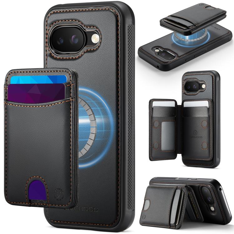 JEEHOOD J10 Flip Card Bag MagSafe Split RFID Leather Phone Case, For Google Pixel 11 Pro XL, For Google Pixel 11 / 11 Pro, For Google Pixel 10a, For Google Pixel 10 Pro XL, For Google Pixel 10 / 10 Pro, For Google Pixel 9a, For Google Pixel 9 Pro XL   ...