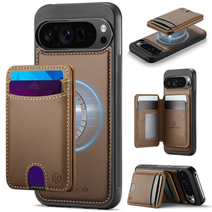 JEEHOOD J10 Flip Card Bag MagSafe Split RFID Leather Phone Case, For Google Pixel 11 Pro XL, For Google Pixel 11 / 11 Pro, For Google Pixel 10a, For Google Pixel 10 Pro XL, For Google Pixel 10 / 10 Pro, For Google Pixel 9a, For Google Pixel 9 Pro XL   ...