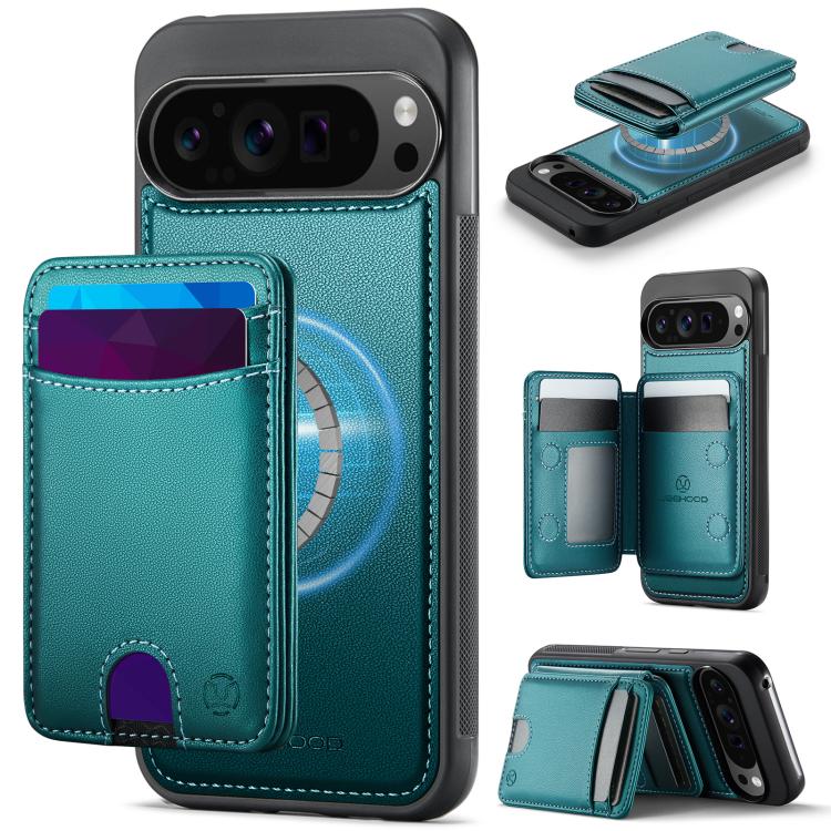 JEEHOOD J10 Flip Card Bag MagSafe Split RFID Leather Phone Case, For Google Pixel 11 Pro XL, For Google Pixel 11 / 11 Pro, For Google Pixel 10a, For Google Pixel 10 Pro XL, For Google Pixel 10 / 10 Pro, For Google Pixel 9a, For Google Pixel 9 Pro XL   ...