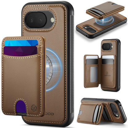 JEEHOOD J10 Flip Card Bag MagSafe Split RFID Leather Phone Case, For Google Pixel 11 Pro XL, For Google Pixel 11 / 11 Pro, For Google Pixel 10a, For Google Pixel 10 Pro XL, For Google Pixel 10 / 10 Pro, For Google Pixel 9a, For Google Pixel 9 Pro XL   ...