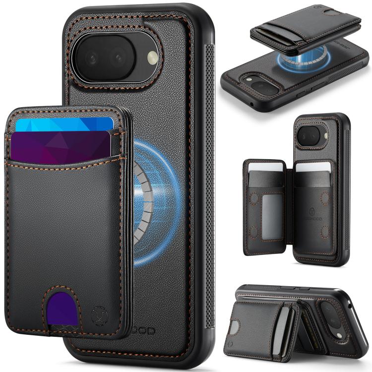 JEEHOOD J10 Flip Card Bag MagSafe Split RFID Leather Phone Case, For Google Pixel 11 Pro XL, For Google Pixel 11 / 11 Pro, For Google Pixel 10a, For Google Pixel 10 Pro XL, For Google Pixel 10 / 10 Pro, For Google Pixel 9a, For Google Pixel 9 Pro XL   ...