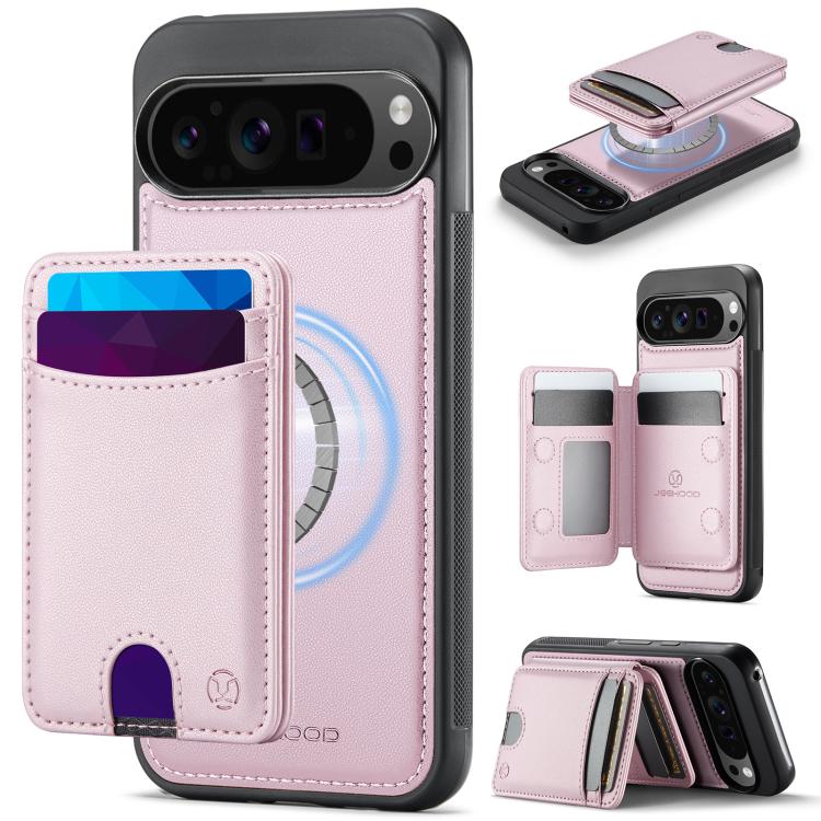 JEEHOOD J10 Flip Card Bag MagSafe Split RFID Leather Phone Case, For Google Pixel 11 Pro XL, For Google Pixel 11 / 11 Pro, For Google Pixel 10a, For Google Pixel 10 Pro XL, For Google Pixel 10 / 10 Pro, For Google Pixel 9a, For Google Pixel 9 Pro XL   ...