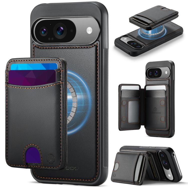 JEEHOOD J10 Flip Card Bag MagSafe Split RFID Leather Phone Case, For Google Pixel 11 Pro XL, For Google Pixel 11 / 11 Pro, For Google Pixel 10a, For Google Pixel 10 Pro XL, For Google Pixel 10 / 10 Pro, For Google Pixel 9a, For Google Pixel 9 Pro XL   ...