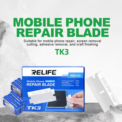 RELIFE TK3 100pcs/Set Phone Repair Blades for Screen / Adhesive Removal, RELIFE TK3