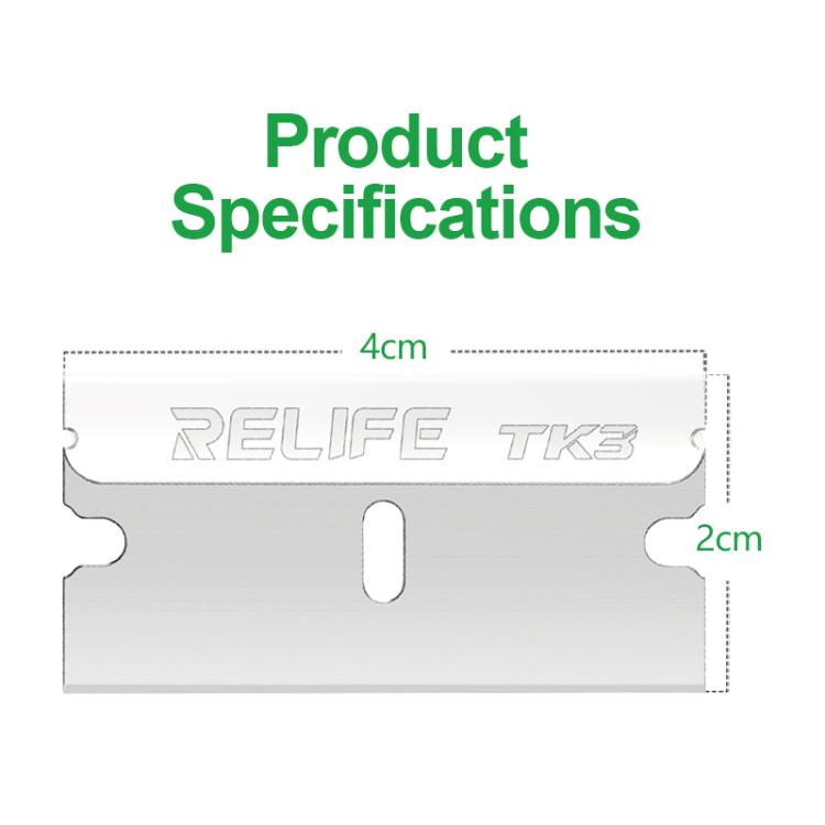 RELIFE TK3 100pcs/Set Phone Repair Blades for Screen / Adhesive Removal, RELIFE TK3