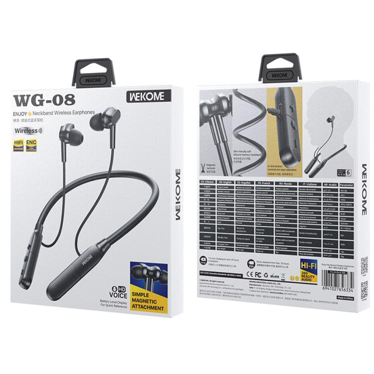 WK WG-08 Nnjoy Neckband Wireless Bluetooth Earphone