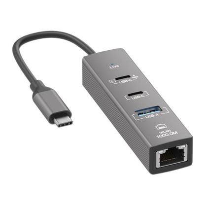 TYS-206C Type-C to 1000M RJ45 USB-A PD100W HUB Expand Converter