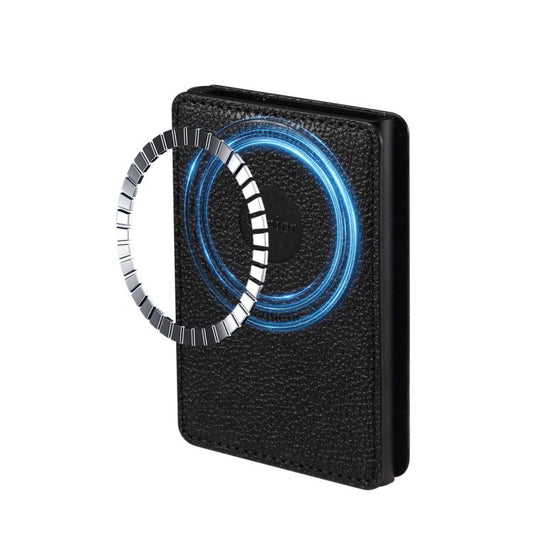 Denior V24 Litchi Texture MagSafe Wallet PU Leather Card Holder Bag, V24