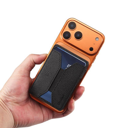 Denior V24 Litchi Texture MagSafe Wallet PU Leather Card Holder Bag, V24