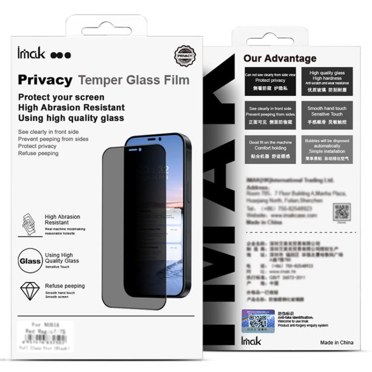 imak HD Full Screen Privacy Tempered Glass Protective Film, For Tecno Spark Slim / KM7k