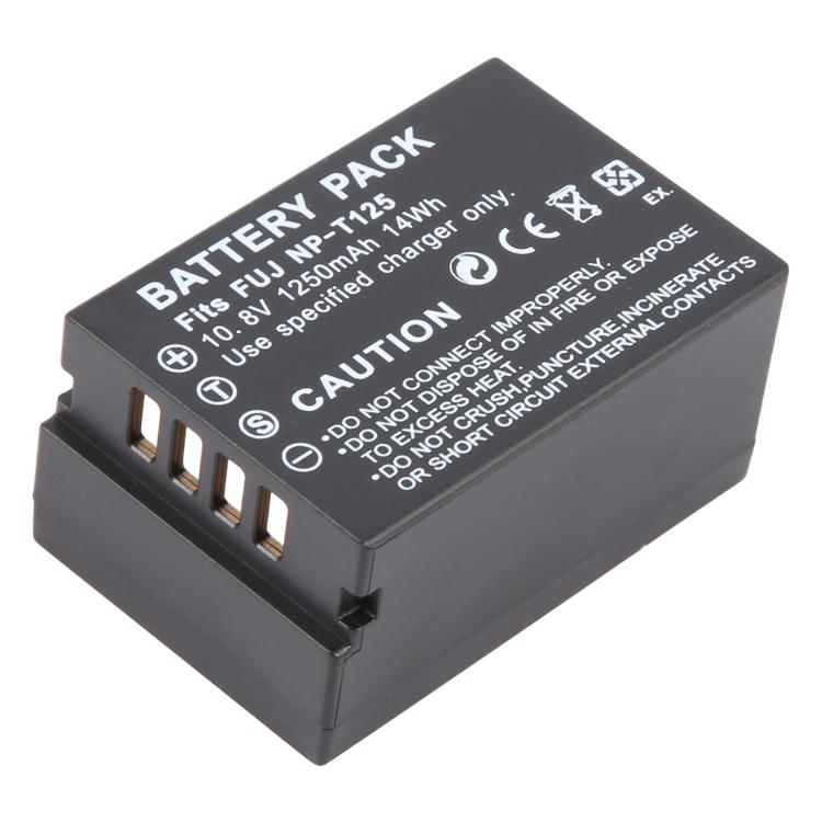 Batterie d'appareil photo NP-T125 1250 mAh pour Fujifilm GFX50S / GFX50R / GFX100, pour Fujifilm GFX50S / GFX50R / GFX100