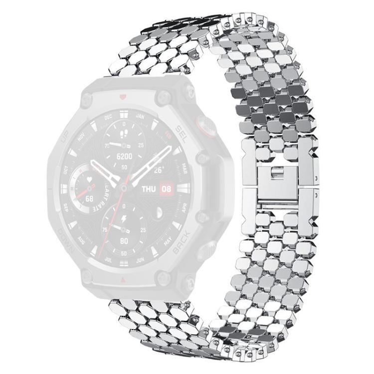 xDfind Fish Scale Texture Metal Watch Band, For Amazfit T-Rex 3