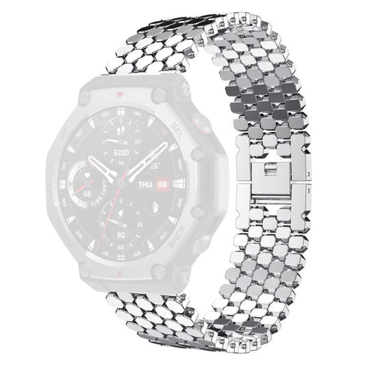 xDfind Fish Scale Texture Metal Watch Band, For Amazfit T-Rex 3