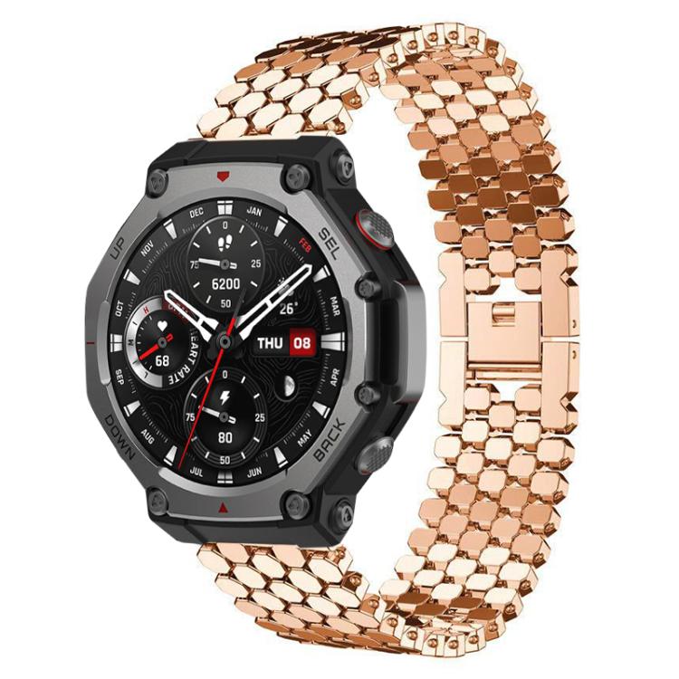 xDfind Fish Scale Texture Metal Watch Band, For Amazfit T-Rex 3