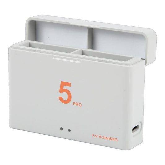 CH-ACTION5-02 Caja de carga de baterías duales para DJI OSMO Action 5 Pro, concentrador de carga rápida, para DJI OSMO Action 5 Pro