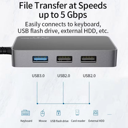 PD100W Type-C 8 in 1 HUB Docking Station