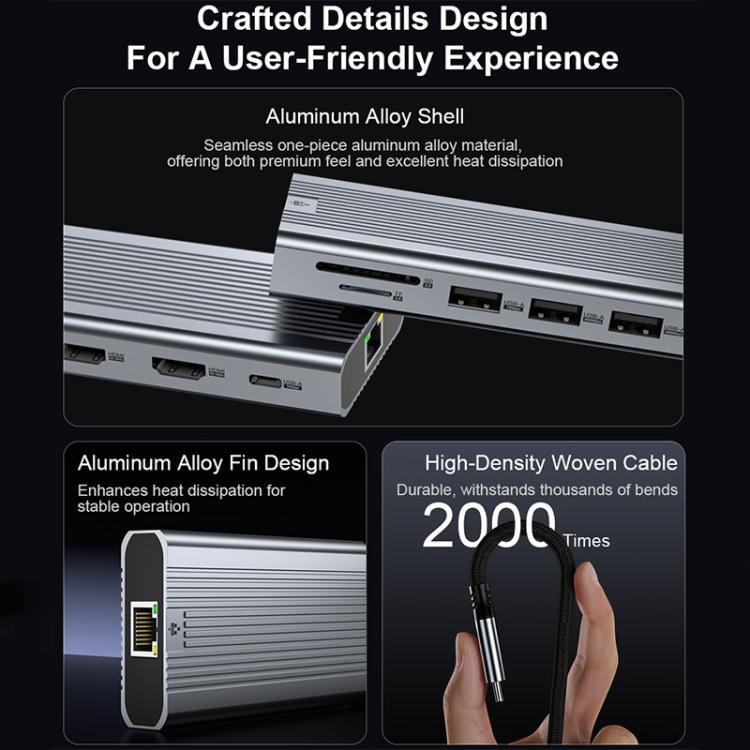 HDMI 4K 60Hz Type-C 10 in 1 HUB Docking Station