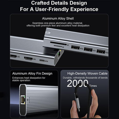 HDMI 4K 60Hz Type-C 10 in 1 HUB Docking Station