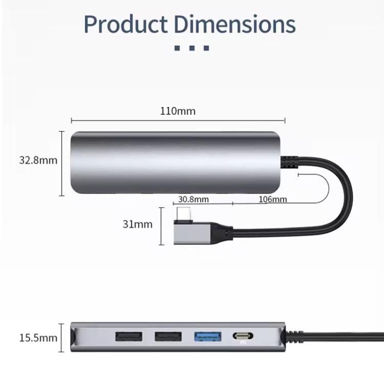 Type-C 5 in 1 HUB Docking Station