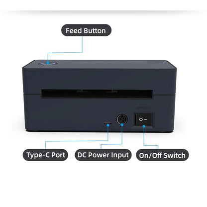 POS-9260 Thermal Label & Barcode Printer, AU Plug, EU Plug, US Plug, UK Plug
