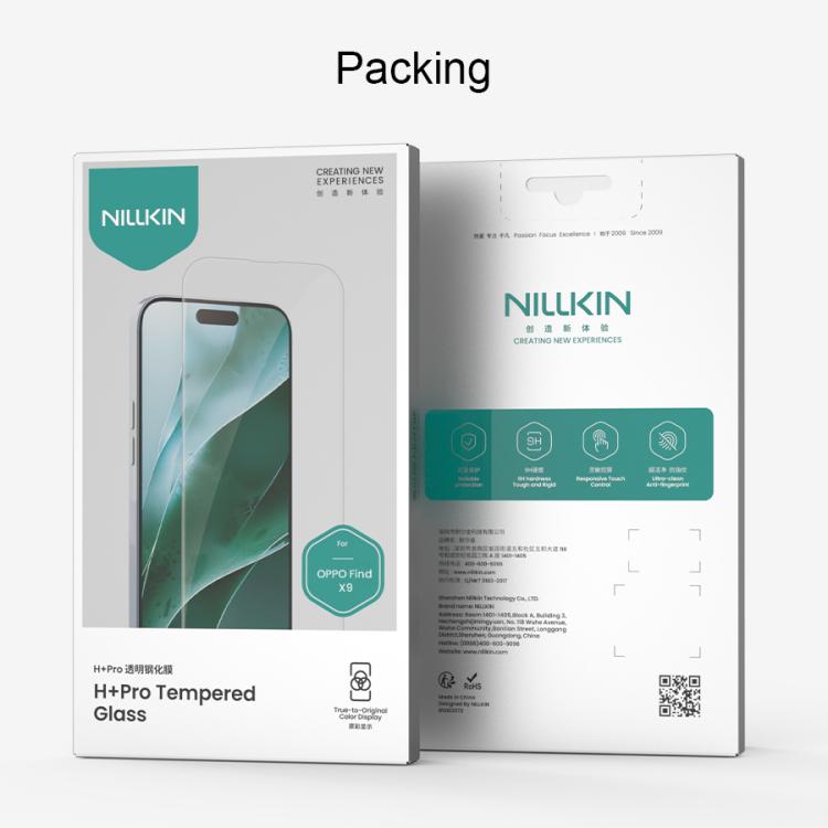 NILLKIN H+Pro 0.2mm 9H Explosion-proof Tempered Glass Film, For OPPO Find X9, For OPPO Find X9 Pro