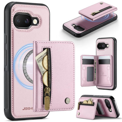 JEEHOOD J12 Exquisite RFID MagSafe Zipper Card Bag Phone Case, For Google Pixel 11 Pro XL, For Google Pixel 11 / 11 Pro, For Google Pixel 10a, For Google Pixel 10 Pro XL, For Google Pixel 9a, For Google Pixel 9 Pro XL, For Google Pixel 9 / 9 Pro