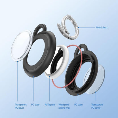 4pcs DUX DUCIS PC Keychain Locator Waterproof Protective Case, For AirTag 2nd Gen / AirTag 1st Gen