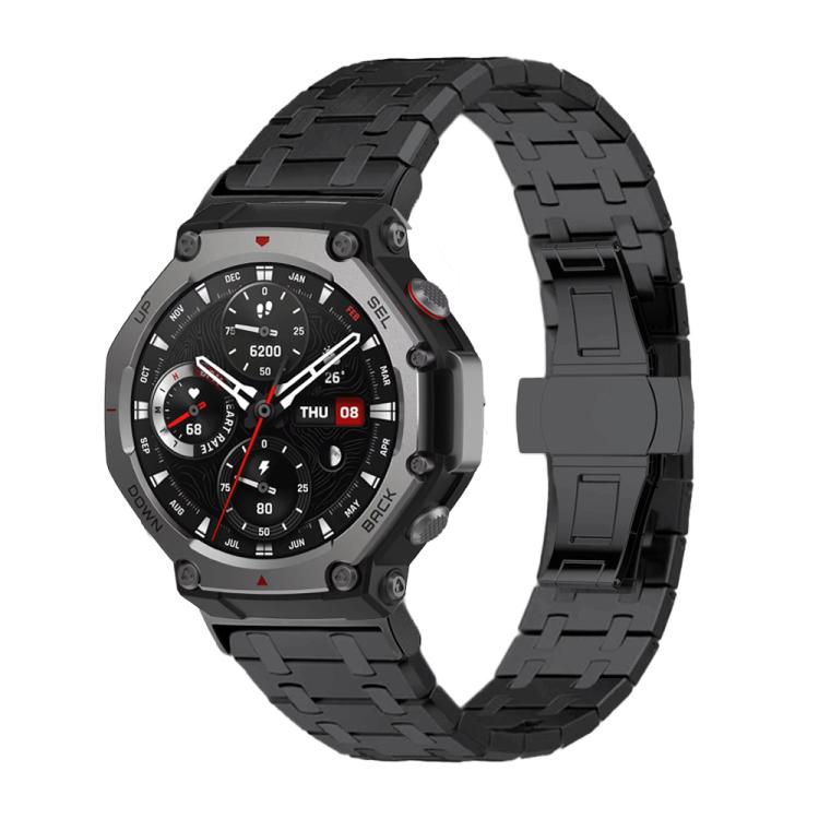 Butterfly Buckle Titanium Alloy Watch Band, For  Amazfit T-Rex 3, For  Amazfit T-Rex 2, For Amazfit T-Rex Pro