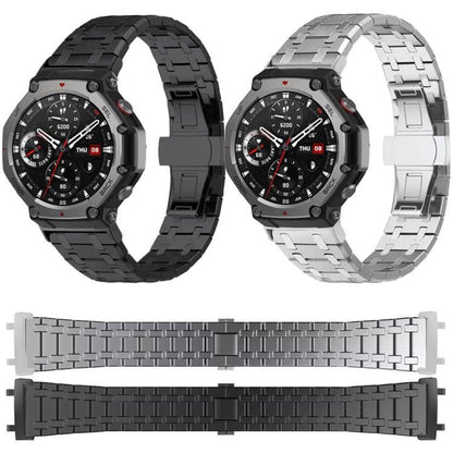 Butterfly Buckle Titanium Alloy Watch Band, For  Amazfit T-Rex 3, For  Amazfit T-Rex 2, For Amazfit T-Rex Pro