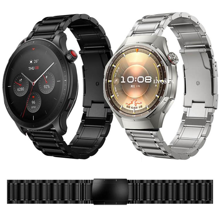 Five Beads Turtle Buckle Titanium Alloy Watch Band, 22mm