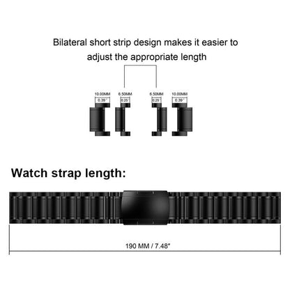 Five Beads Turtle Buckle Titanium Alloy Watch Band, 22mm