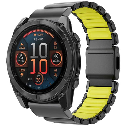 Magnetic Norman Buckle Integrated One-bead Titanium Alloy Watch Band, For Garmin 26mm