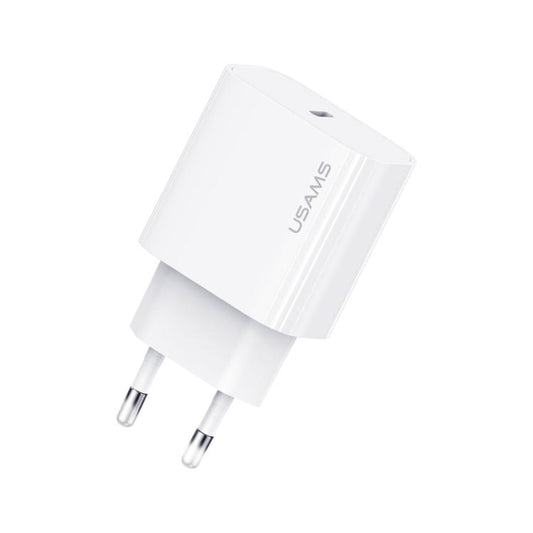 USAMS CC226 T65 PD20W USB-C / Type-C Single Port Fast Charger, EU Plug