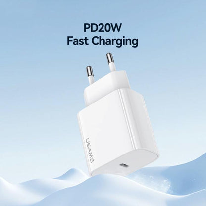 USAMS CC226 T65 PD20W USB-C / Type-C Single Port Fast Charger, EU Plug